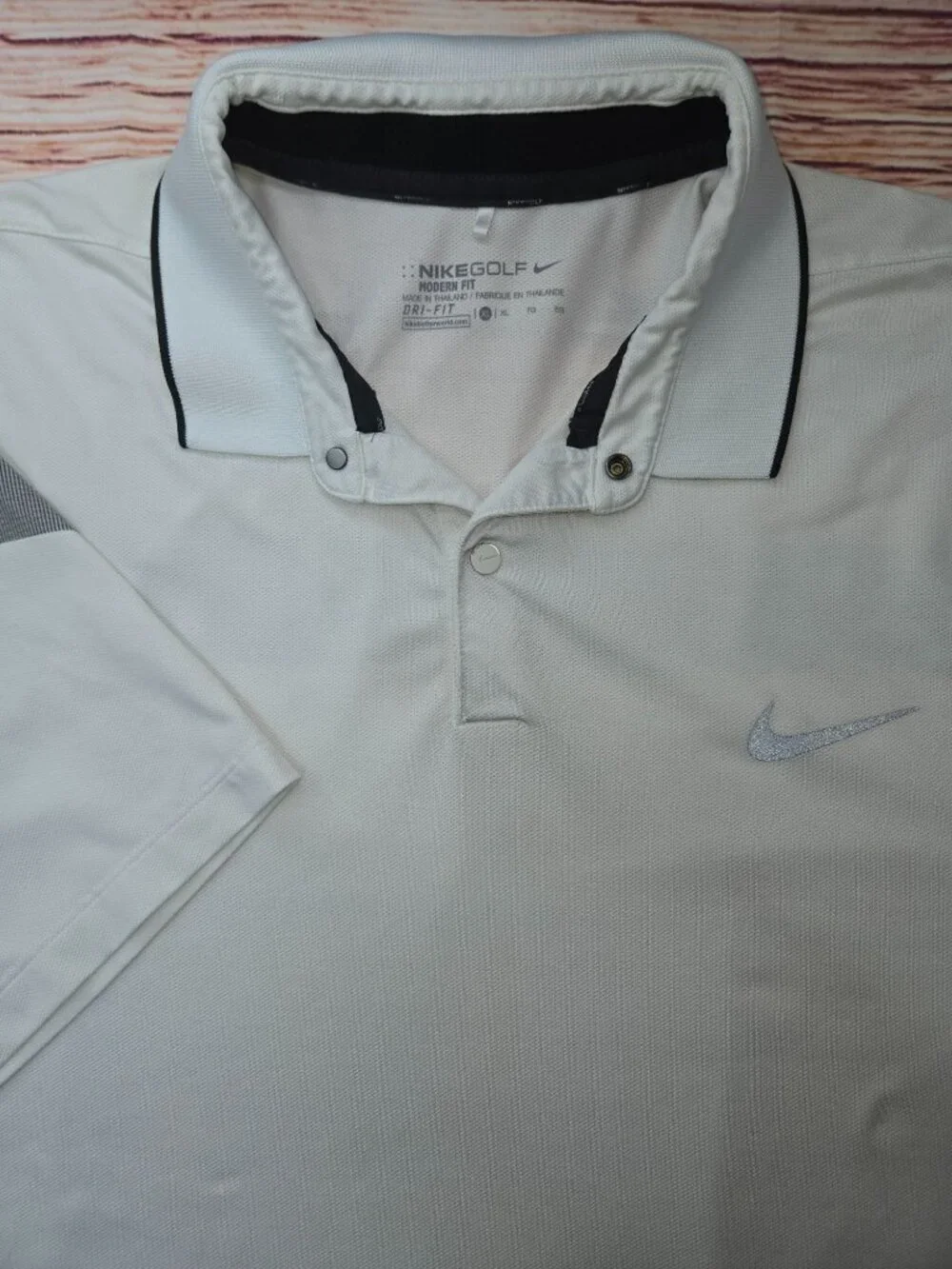 Nike Golf White Dri-Fit Modern Fit Polo Shirt XL